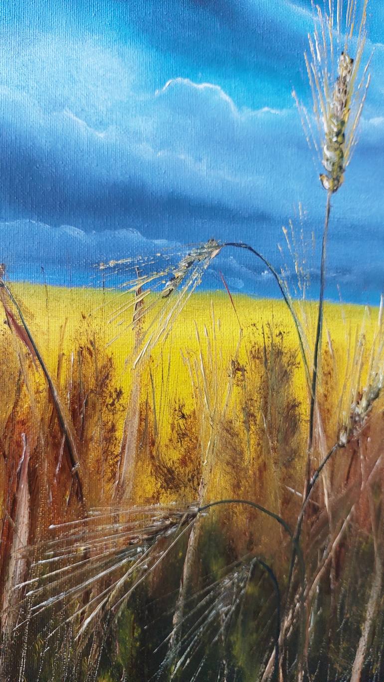 Original Abstract Landscape Painting by Valentyna Rybkina