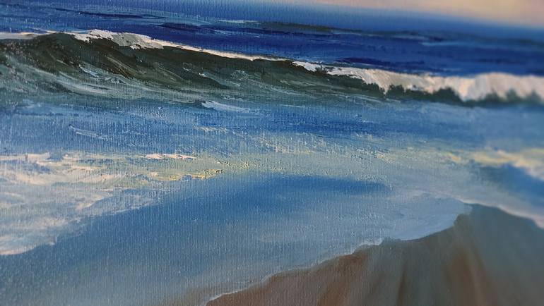 Original Abstract Seascape Painting by Valentyna Rybkina