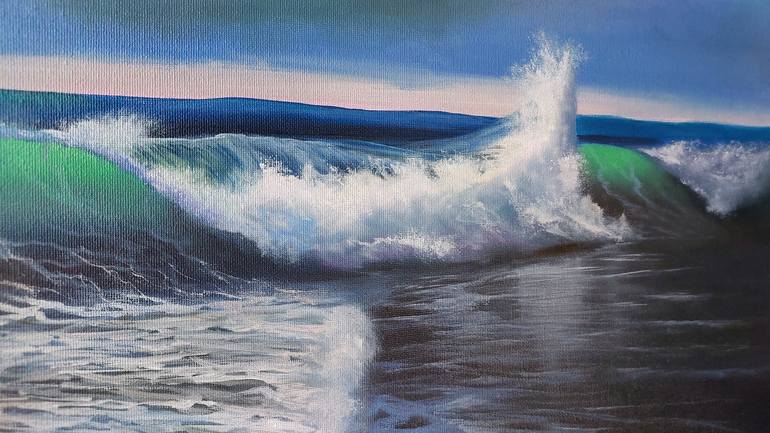 Original Expressionism Seascape Painting by Valentyna Rybkina