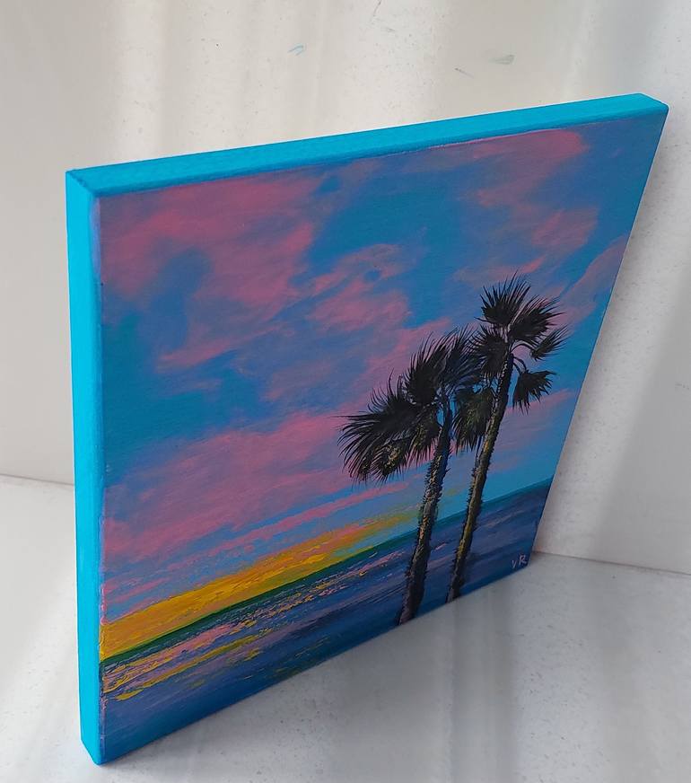 Original Expressionism Beach Painting by Valentyna Rybkina