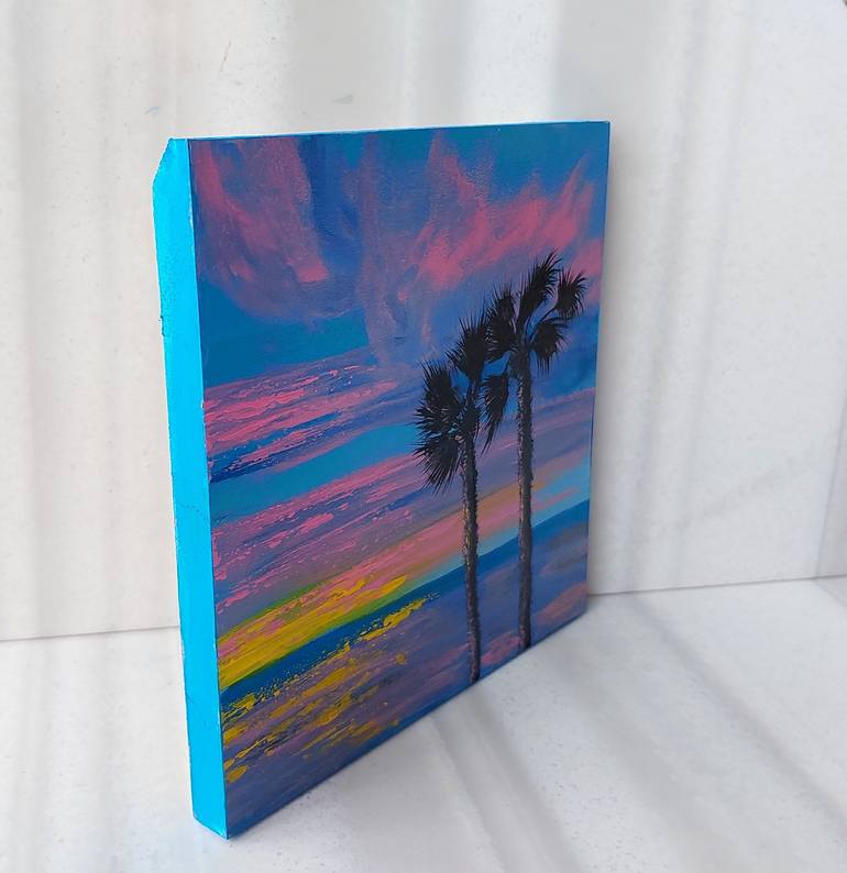 Original Expressionism Beach Painting by Valentyna Rybkina