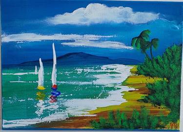 Original Impressionism Beach Paintings by Valentyna Rybkina