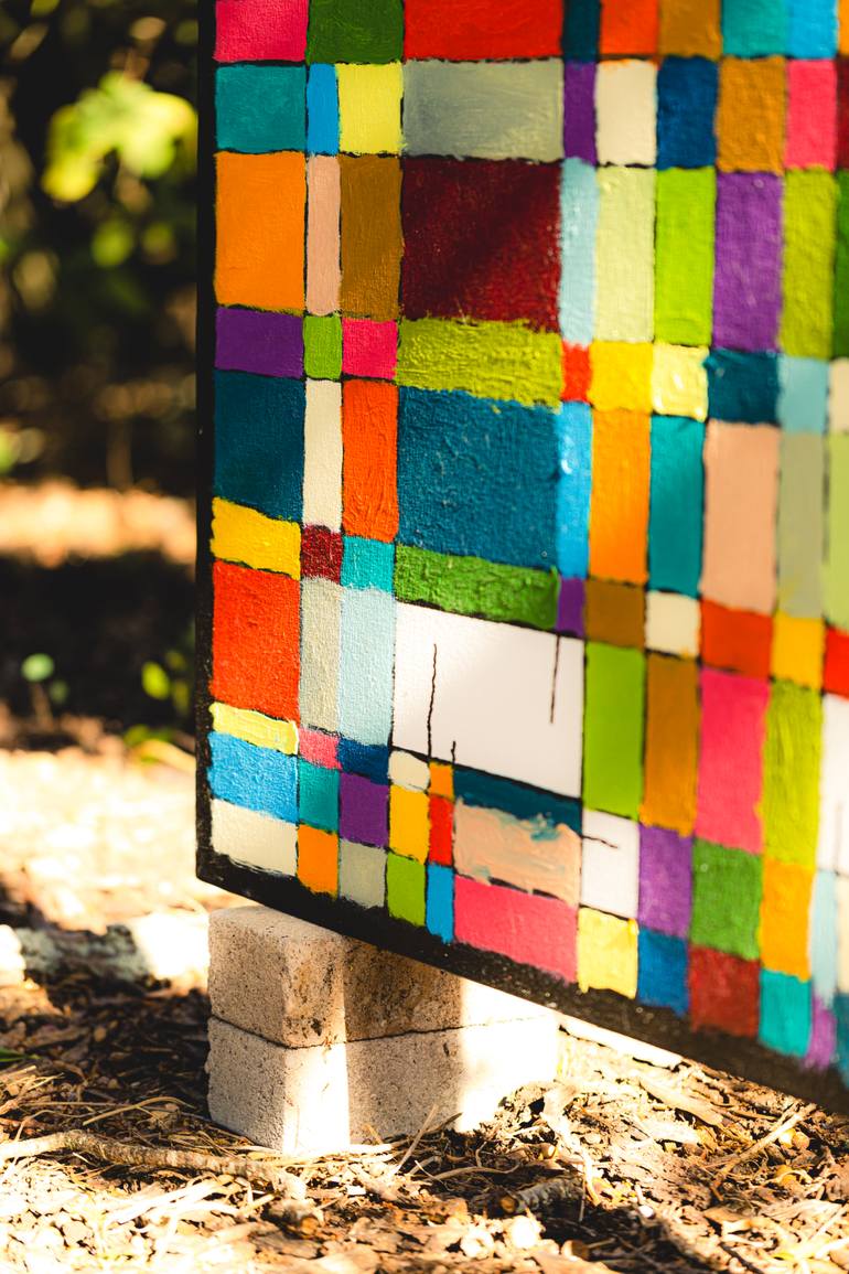 Original Abstract Geometric Painting by Benjamin Salvatore