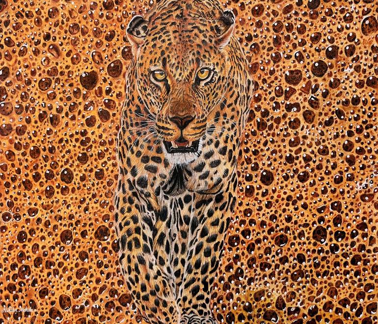 The Camouflage Leopard Drawing by Nikita Mahale
