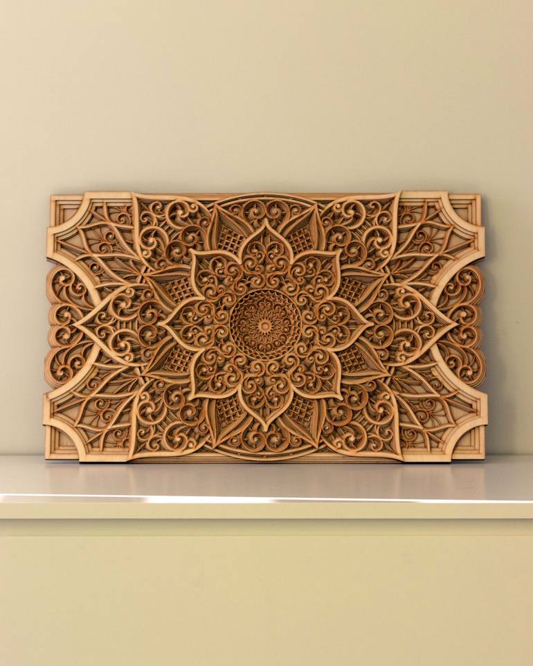 Elegant Style Wooden Mandala - Print