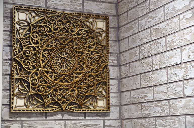 Geometric Wooden Mandala - Print