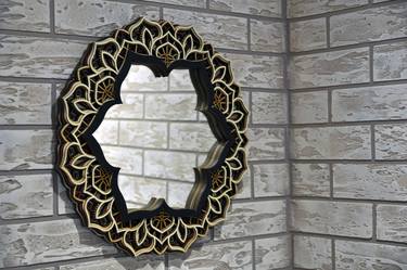 Flower Wooden Mirror Mandala thumb