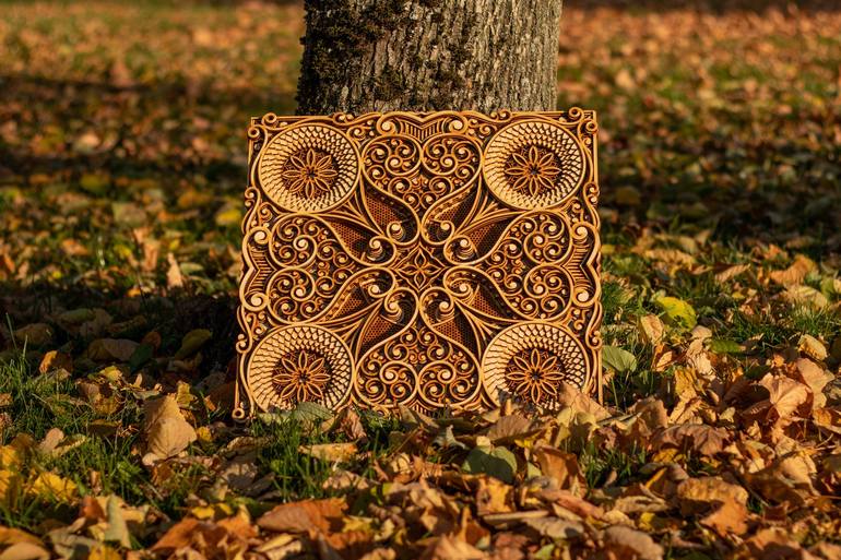 Geometric Wooden Mandala - Print