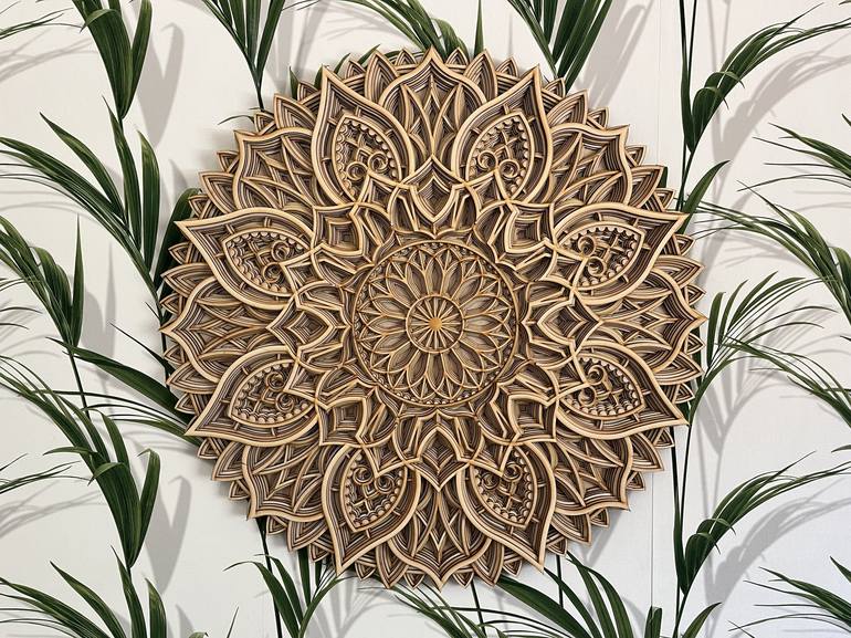 Color Changing Mandala Wall Art LED Wall Hanging Sculpture by