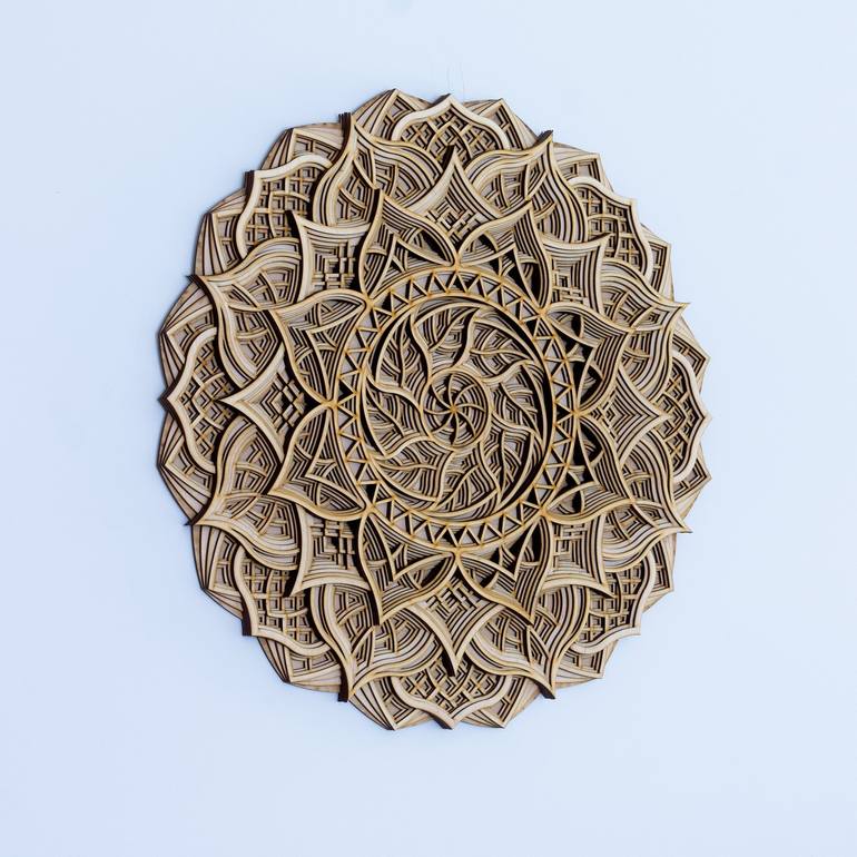 Spiritual Wooden Mandala - Print