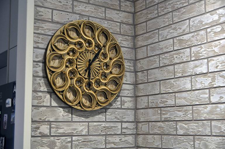 Wooden Clock Mandala Wall Hanging - Print
