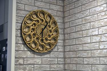 Wooden Clock Mandala Wall Hanging thumb
