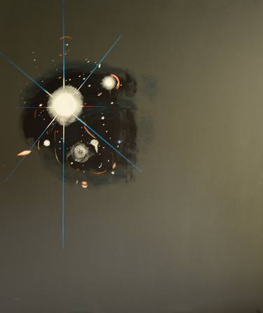 Original Painterly Abstraction Outer Space Paintings by Carl Scholfield