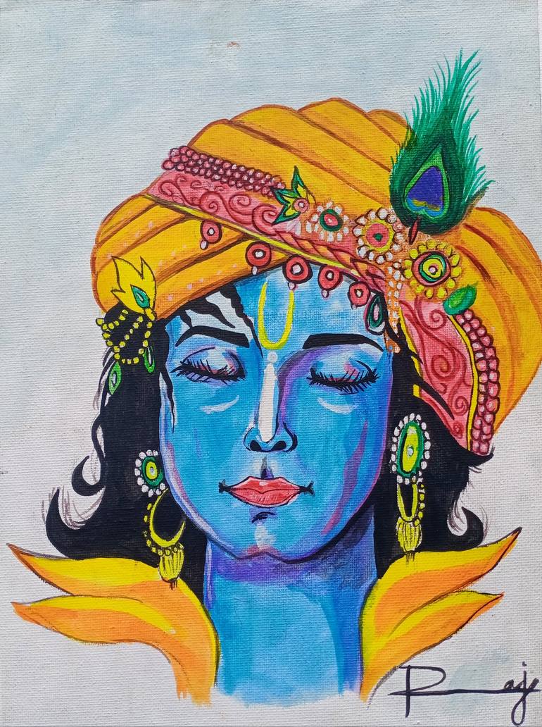 Krishna Painting by raj maheshwari | Saatchi Art