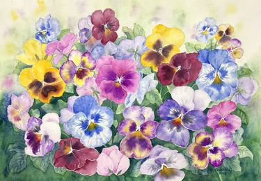 Original Fine Art Floral Paintings by Patricia De Jesus