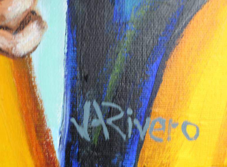 Original Expressionism People Painting by Jose Antonio Rivero