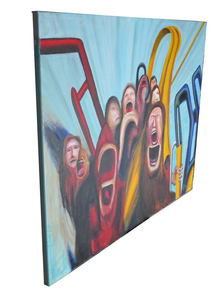 Original Expressionism People Painting by Jose Antonio Rivero