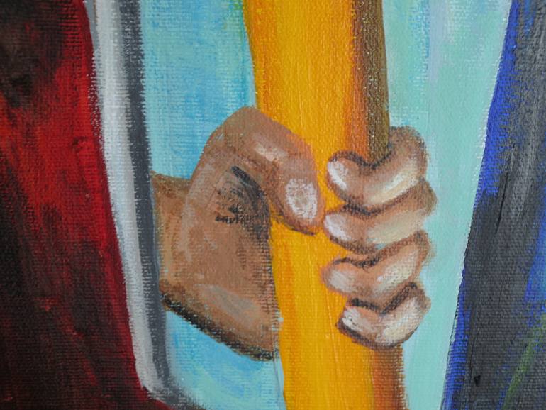 Original Expressionism People Painting by Jose Antonio Rivero