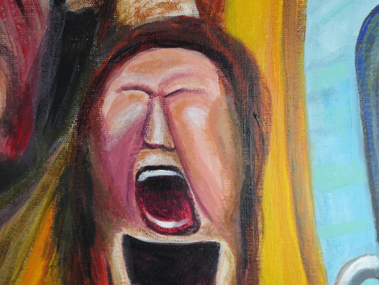 Original Expressionism People Painting by Jose Antonio Rivero