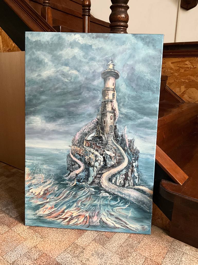 Original Illustration Seascape Painting by Natalia Yasko