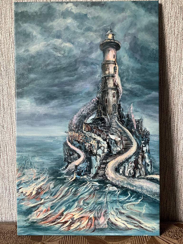 Original Illustration Seascape Painting by Natalia Yasko