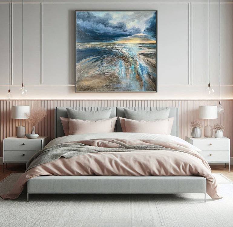 Original Abstract Seascape Painting by Natalia Yasko