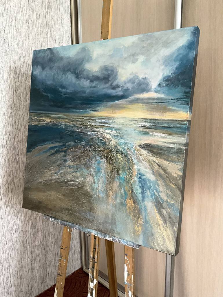 Original Abstract Seascape Painting by Natalia Yasko