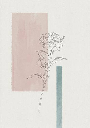 Original Abstract Floral Digital by Victoria Hale