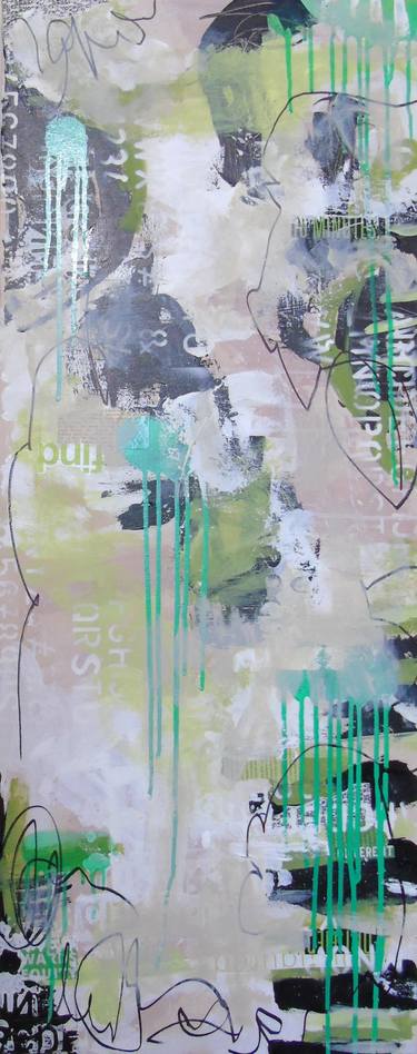 Original Abstract Mixed Media by Lorette C Luzajic