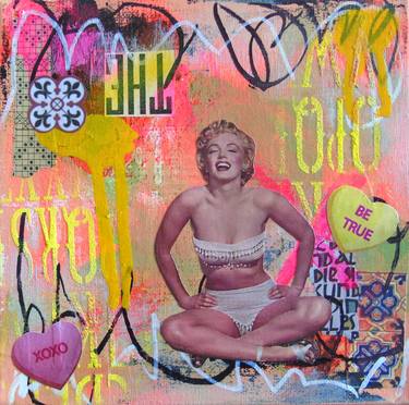 Saatchi Art Artist Lorette C Luzajic; Mixed Media, “Be True Marilyn” #art