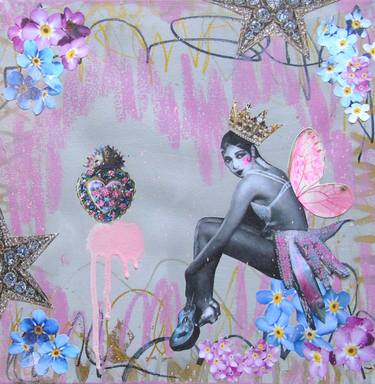 Original Women Mixed Media by Lorette C Luzajic