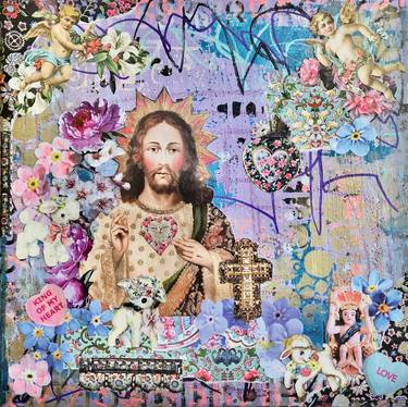 Original Baroque Religion Mixed Media by Lorette C Luzajic