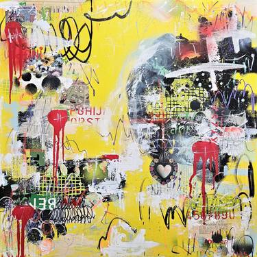 Original Abstract Expressionism Abstract Mixed Media by Lorette C Luzajic