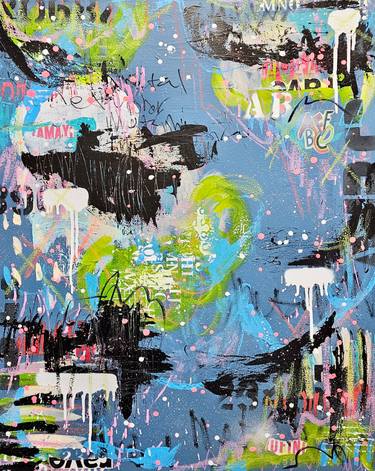 Original Abstract Expressionism Abstract Mixed Media by Lorette C Luzajic