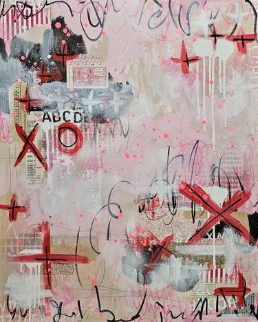 Original Abstract Expressionism Abstract Mixed Media by Lorette C Luzajic
