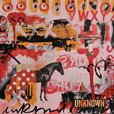 Original Pop Art Animal Mixed Media by Lorette C Luzajic