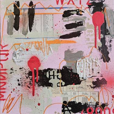 Original Abstract Expressionism Abstract Mixed Media by Lorette C Luzajic