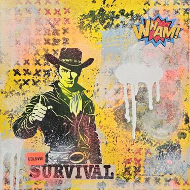 Original Street Art Men Mixed Media by Lorette C Luzajic