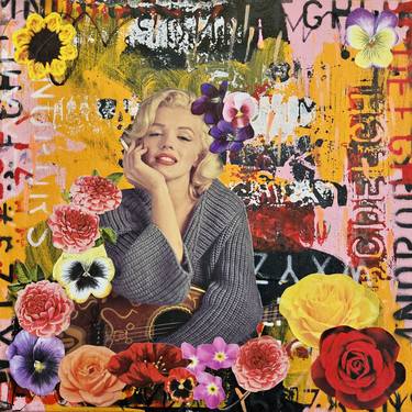 Original Pop Art Women Mixed Media by Lorette C Luzajic