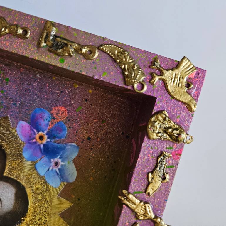 Original Art Nouveau Religion Mixed Media by Lorette C Luzajic