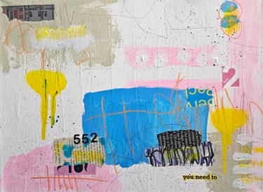 Original Abstract Expressionism Abstract Mixed Media by Lorette C Luzajic