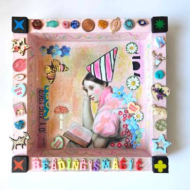 Original Rococo Humor Mixed Media by Lorette C Luzajic