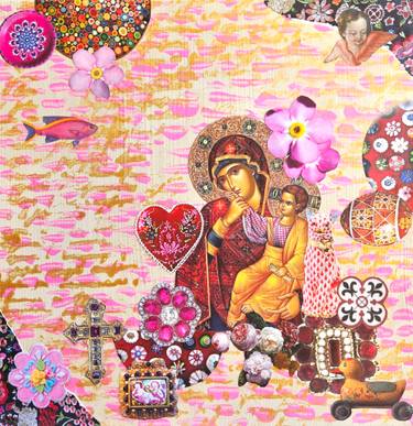 Original Rococo Religion Mixed Media by Lorette C Luzajic