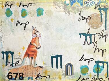 Original Contemporary Animal Mixed Media by Lorette C Luzajic