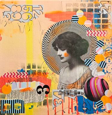 Original Portraiture Women Mixed Media by Lorette C Luzajic