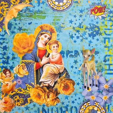 Original Rococo Religion Mixed Media by Lorette C Luzajic