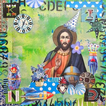 Original Pop Art Humor Mixed Media by Lorette C Luzajic