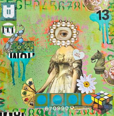 Original Art Nouveau Performing Arts Mixed Media by Lorette C Luzajic