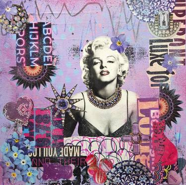 Original Pop Art Pop Culture/Celebrity Mixed Media by Lorette C Luzajic