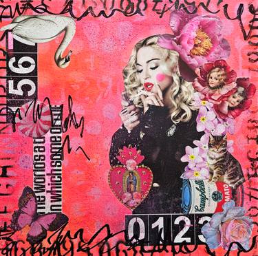 Original Art Nouveau Music Mixed Media by Lorette C Luzajic